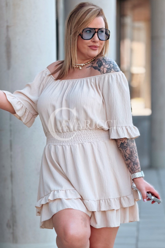 Jumpsuit in Beige – Große Größen | Cavaricci.de