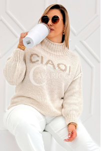 CIAO Pullover in Beige – Große Größen | Cavaricci.de