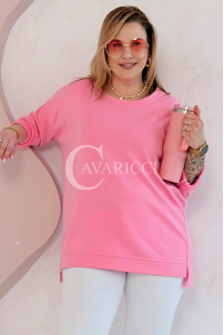 NOA Sweatshirt in Rosa – Große Größen | Cavaricci.de