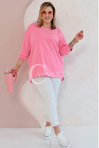 NOA Sweatshirt in Rosa – Große Größen | Cavaricci.de