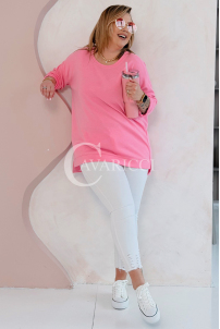 NOA Sweatshirt in Rosa – Große Größen | Cavaricci.de