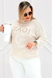 CIAO Pullover in Beige – Große Größen | Cavaricci.de