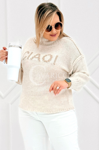 CIAO Pullover in Beige – Große Größen | Cavaricci.de