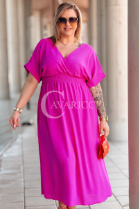 ISAIA Kleid in Fuchsia – Große Größen | Cavaricci.de