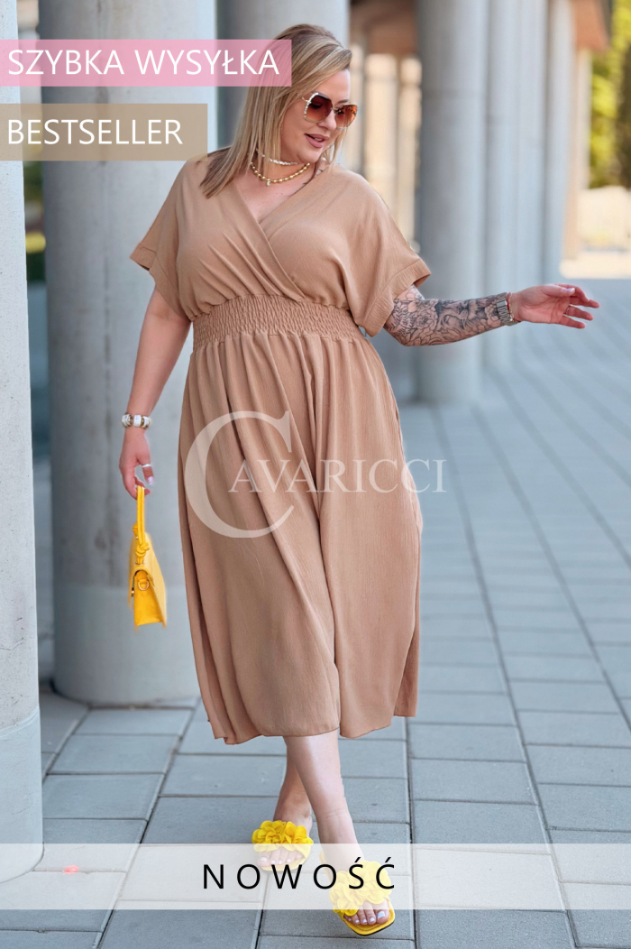 Kleid in Karamell – Große Größen | Cavaricci.de