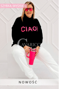 CIAO Pullover in Schwarz – Große Größen | Cavaricci.de