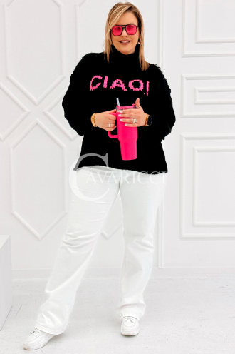 CIAO Pullover in Schwarz – Große Größen | Cavaricci.de