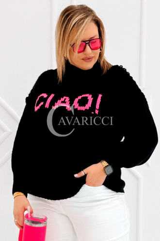 CIAO Pullover in Schwarz – Große Größen | Cavaricci.de