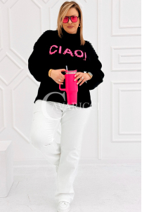 CIAO Pullover in Schwarz – Große Größen | Cavaricci.de