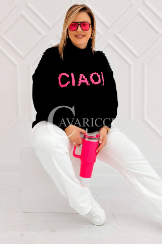 CIAO Pullover in Schwarz – Große Größen | Cavaricci.de