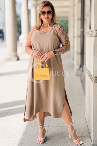 Kleid in Taupe – Große Größen | Cavaricci.de