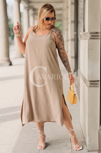 Kleid in Taupe – Große Größen | Cavaricci.de