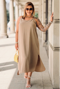 Kleid in Taupe – Große Größen | Cavaricci.de