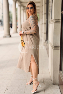 Kleid in Taupe – Große Größen | Cavaricci.de