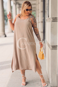 Kleid in Taupe – Große Größen | Cavaricci.de