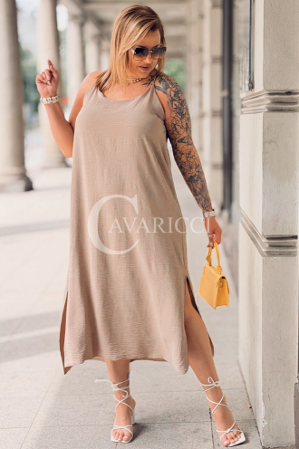 Kleid in Taupe – Große Größen | Cavaricci.de