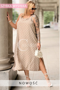 Kleid in Taupe – Große Größen | Cavaricci.de