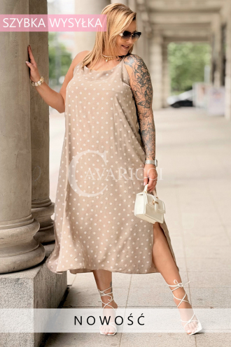 Kleid in Taupe – Große Größen | Cavaricci.de
