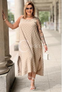 Kleid in Taupe – Große Größen | Cavaricci.de