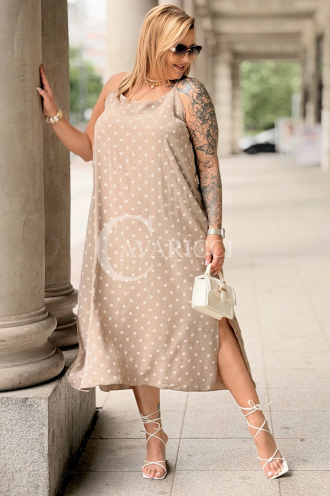 Kleid in Taupe – Große Größen | Cavaricci.de