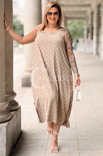 Kleid in Taupe – Große Größen | Cavaricci.de