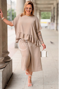 Jumpsuit in Taupe – Große Größen | Cavaricci.de