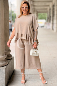 Jumpsuit in Taupe – Große Größen | Cavaricci.de