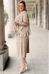 Jumpsuit in Taupe – Große Größen | Cavaricci.de