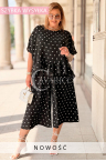 Dein Sommer-Bestseller! Bequemes Oversize-Set KASIJA mit Punkten in Schwarz