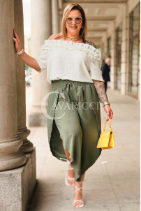 Hose in Khaki – Große Größen | Cavaricci.de