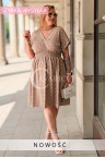 Sommer-Bestseller! ISANA Kleid mit Punkten und versteckten Taschen Farbe Fango
