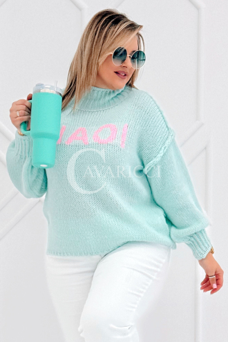 CIAO Pullover in Mintgrün – Große Größen | Cavaricci.de