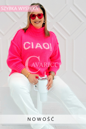 CIAO Pullover in Bonbonrosa – Große Größen | Cavaricci.de