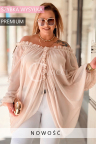 Neuheit Premium! Exklusive Bluse GIADA – Luftiger Hauch im Boho-Stil Farbe Beige