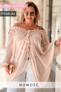 Bluse in Beige – Große Größen | Cavaricci.de