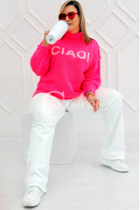 CIAO Pullover in Bonbonrosa – Große Größen | Cavaricci.de