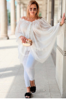 Neuheit Premium! Exklusive Bluse GIADA – Leichter Hauch im Boho-Stil Farbe Crème