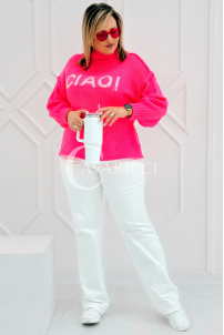 CIAO Pullover in Bonbonrosa – Große Größen | Cavaricci.de