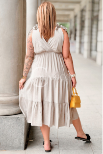 Kleid in Taupe – Große Größen | Cavaricci.de