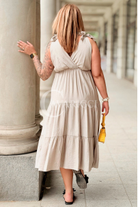 Kleid in Beige – Große Größen | Cavaricci.de