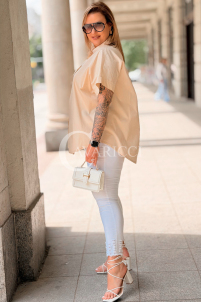 Bluse in Beige – Große Größen | Cavaricci.de