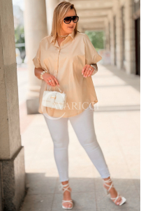 Bluse in Beige – Große Größen | Cavaricci.de