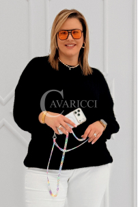 ELINA Pullover in Schwarz – Große Größen | Cavaricci.de