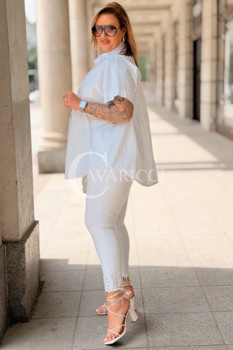 Bluse in Weiß – Große Größen | Cavaricci.de