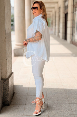 Bluse in Weiß – Große Größen | Cavaricci.de