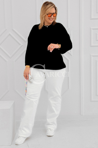 ELINA Pullover in Schwarz – Große Größen | Cavaricci.de