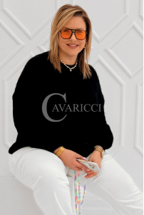 ELINA Pullover in Schwarz – Große Größen | Cavaricci.de