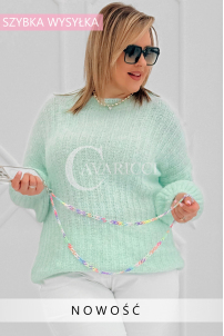 ELINA Pullover in Mintgrün – Große Größen | Cavaricci.de
