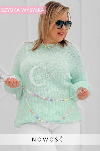 ELINA Pullover in Mintgrün – Große Größen | Cavaricci.de