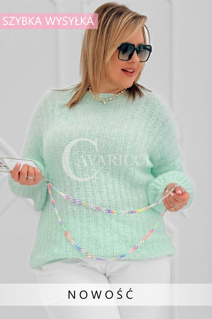 ELINA Pullover in Mintgrün – Große Größen | Cavaricci.de